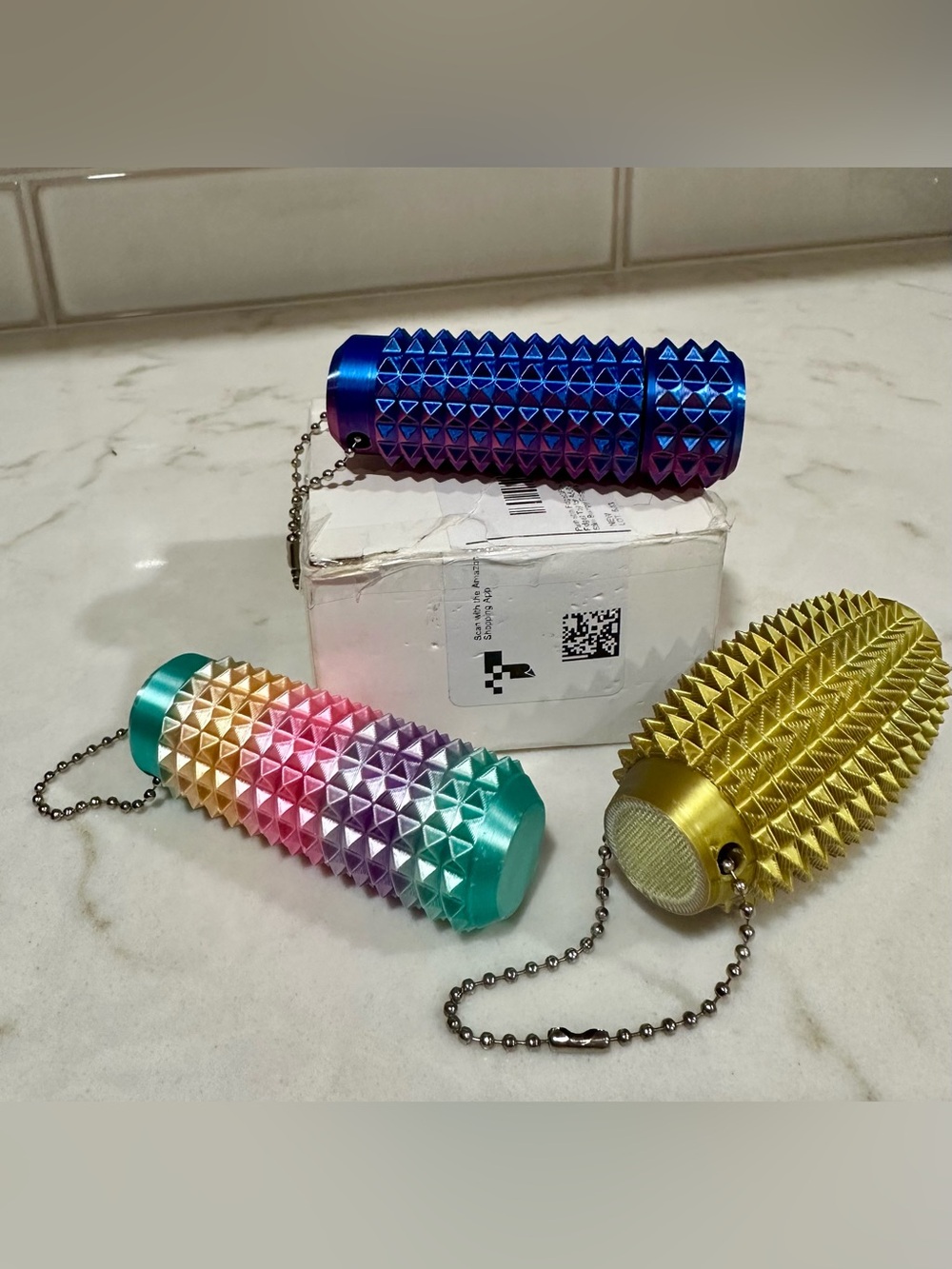 Little Ouchies Set of 3 Spiky Fidget Keychains